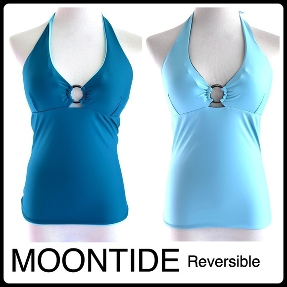MOONTIDE Reversible Ring Front Tankini Top - Picture 3 of 13
